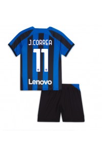 Inter Milan Joaquin Correa #11 Babyklær Hjemme Fotballdrakt til barn 2022-23 Korte ermer (+ Korte bukser)